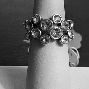 Sterling silver and Swarovski Crystal ring.